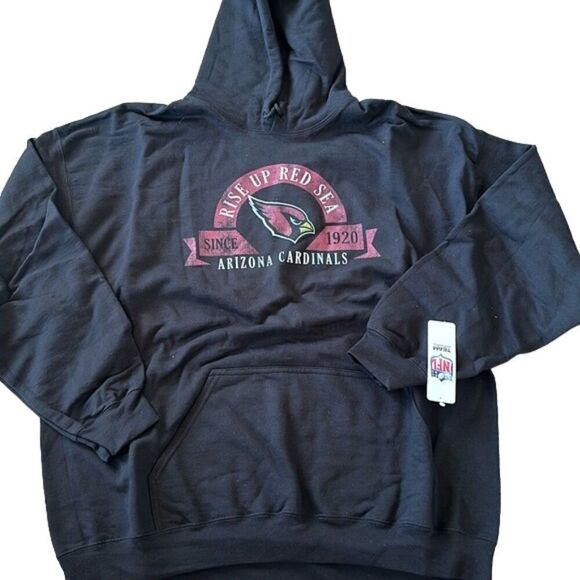 Arizona Cardinals Rise Up Red Sea Pullover Graphic Hoodie Black Size 2XL NWT - Picture 2 of 5